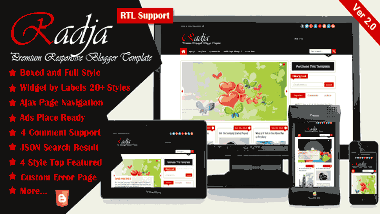 Radja Responsive Blogger Template
