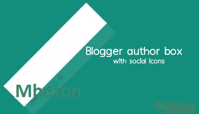 Blogger Author Bio box with Social