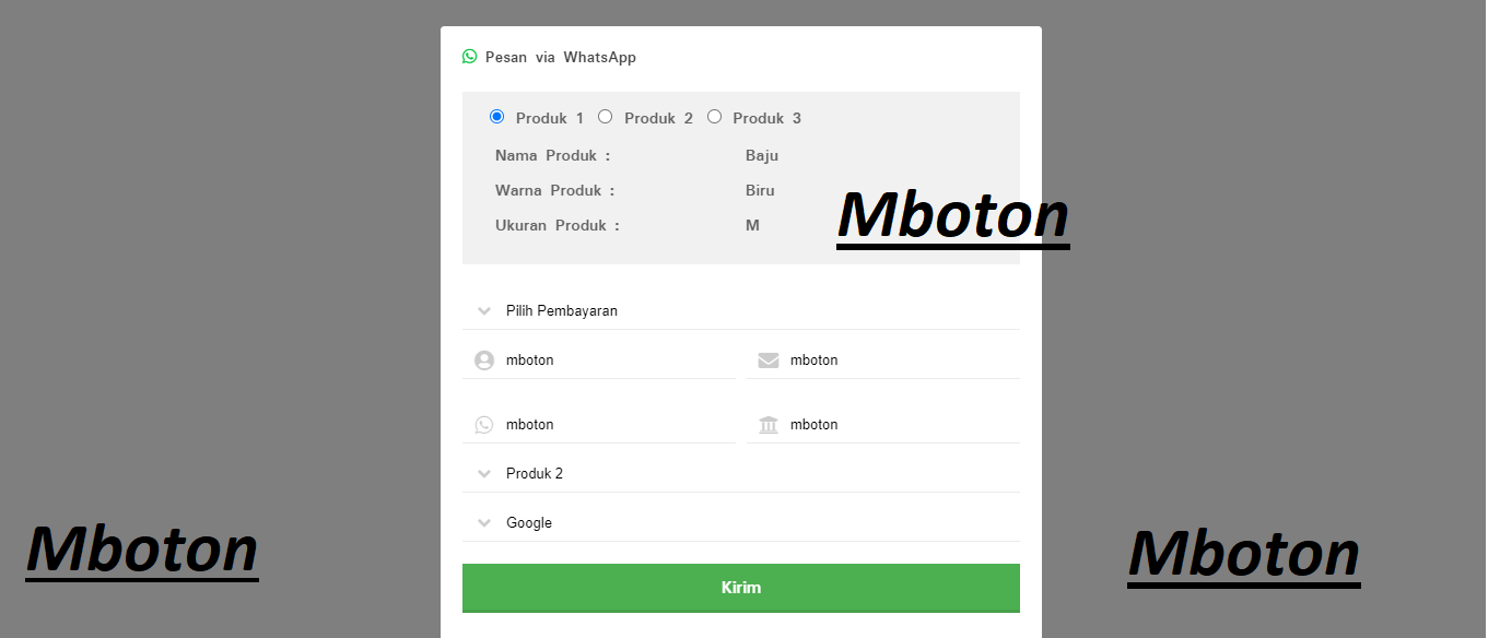 Membuat Checkout WhatsApp Blogger