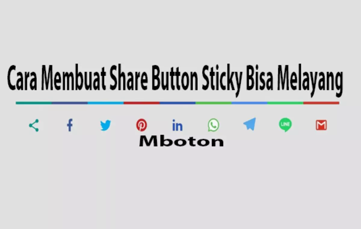 Cara Membuat Share Button Sticky Bisa Melayang