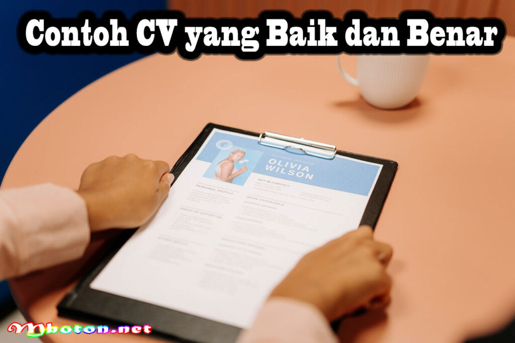 Contoh CV yang Baik dan Benar