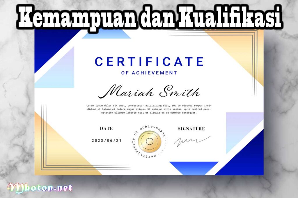 Kemampuan dan Kualifikasi