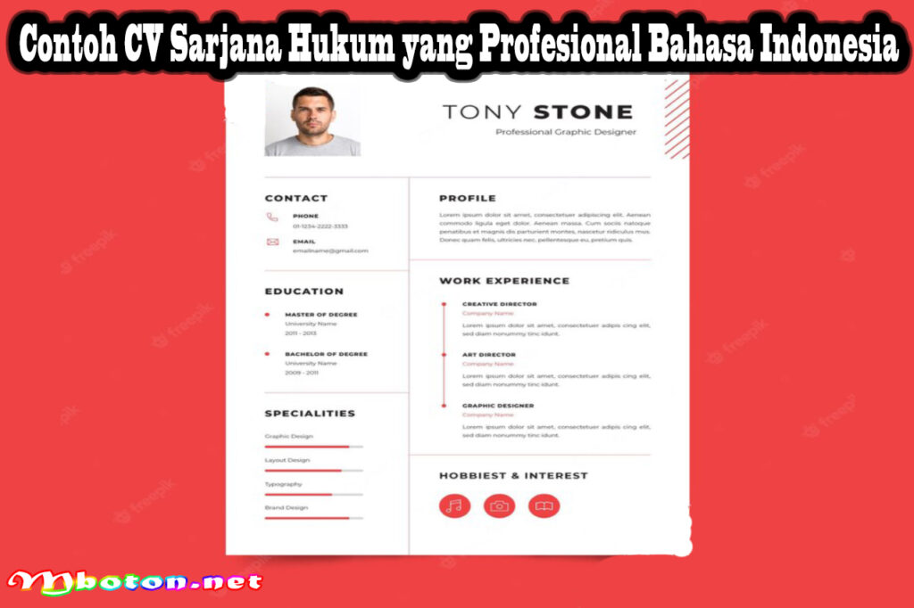 Contoh CV Sarjana Hukum yang Profesional Template Menarik 2 Contoh CV Sarjana Hukum yang Profesional Bahasa Indonesia