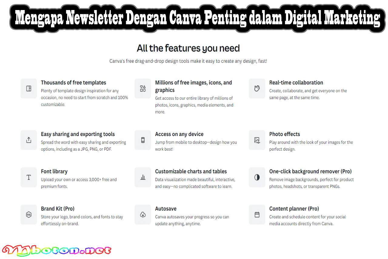 Cara Membuat Newsletter Dengan Canva Gratis Template - Mboton