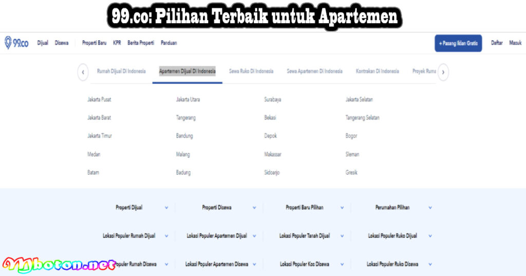 99.co: Pilihan Terbaik untuk Apartemen