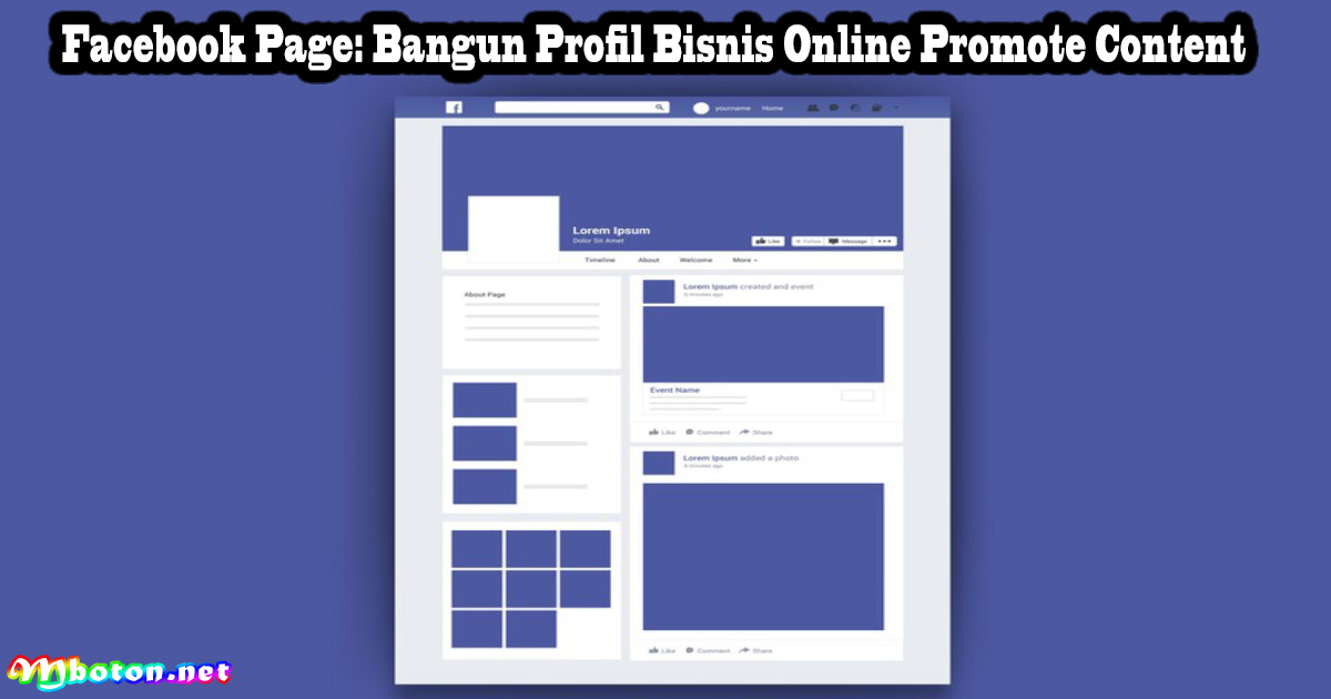 Facebook Page: Bangun Profil Bisnis Online Promote Content