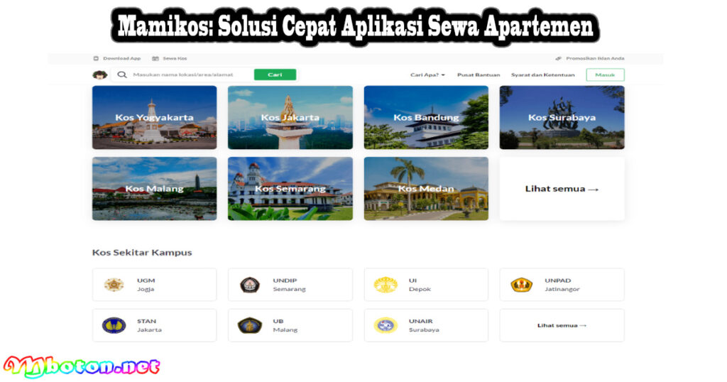Mamikos: Solusi Cepat Aplikasi Sewa Apartemen