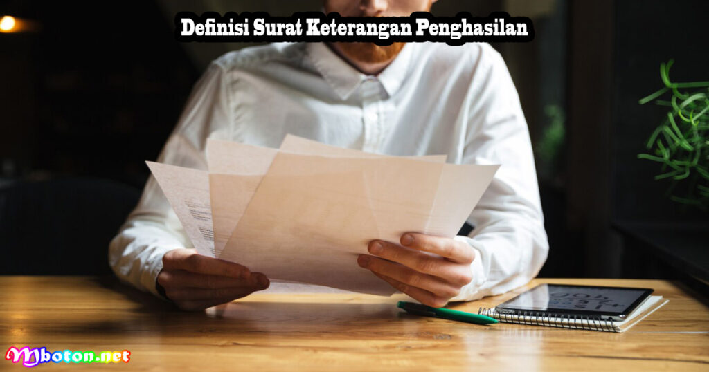 Definisi Surat Keterangan Penghasilan