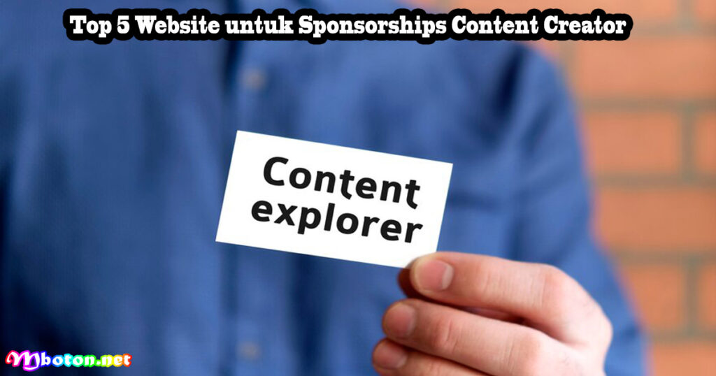 Top 5 Website untuk Sponsorships Content Creator