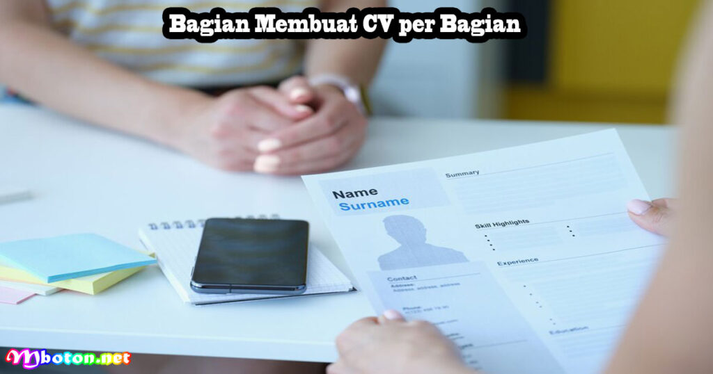 Bagian Membuat CV per Bagian