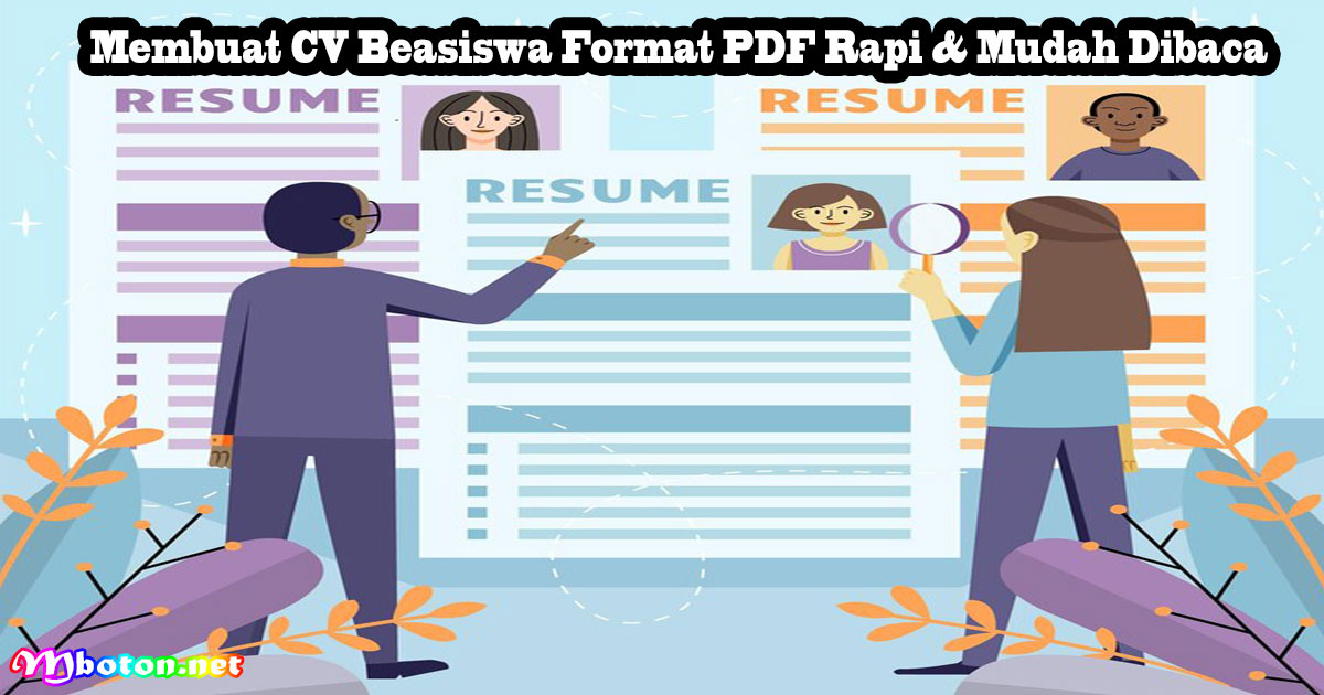 Membuat CV Beasiswa Format PDF Rapi & Mudah Dibaca