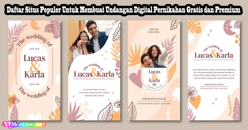 Daftar Situs Populer Untuk Membuat Undangan Digital Pernikahan Gratis dan Premium