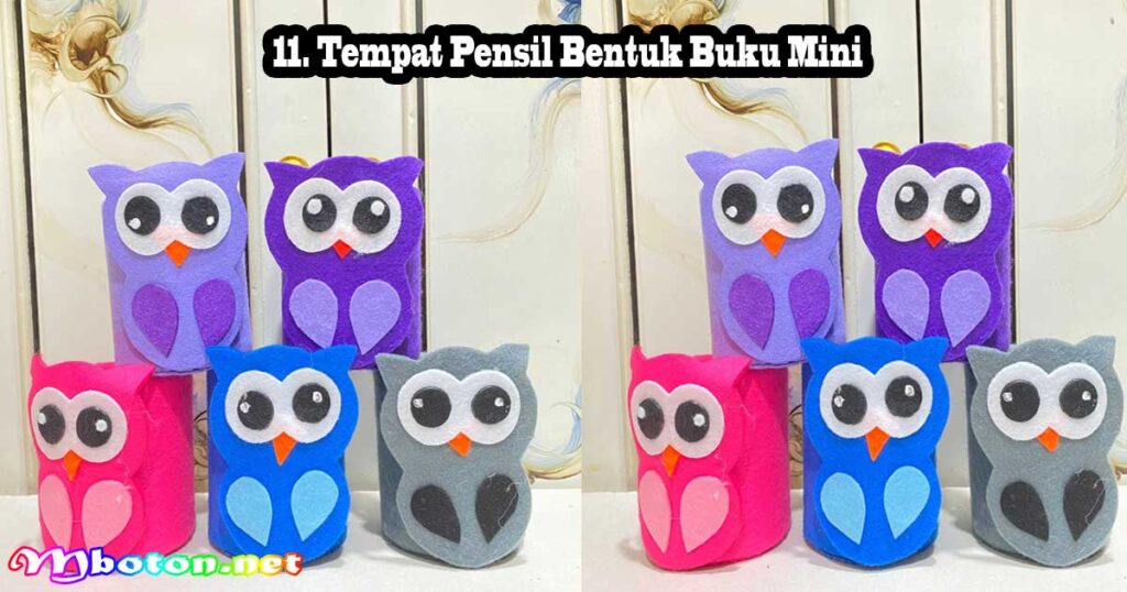 11. Tempat Pensil Bentuk Buku Mini