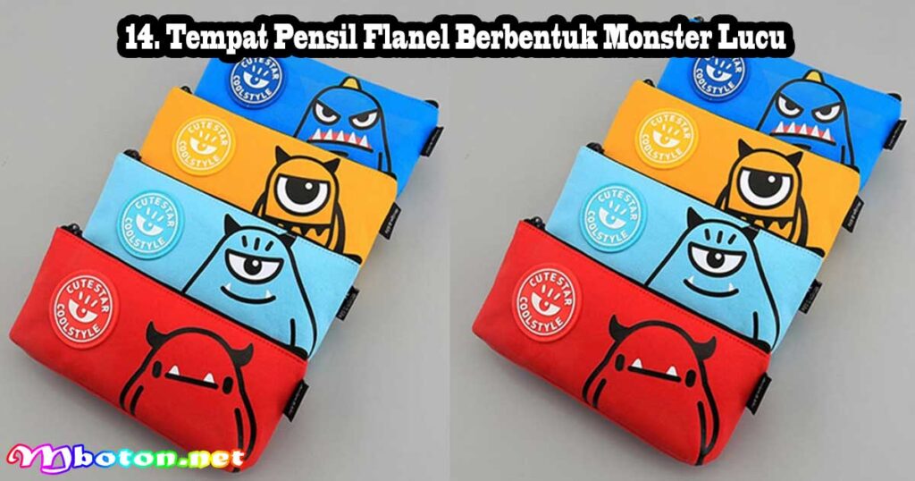 14. Tempat Pensil Flanel Berbentuk Monster Lucu