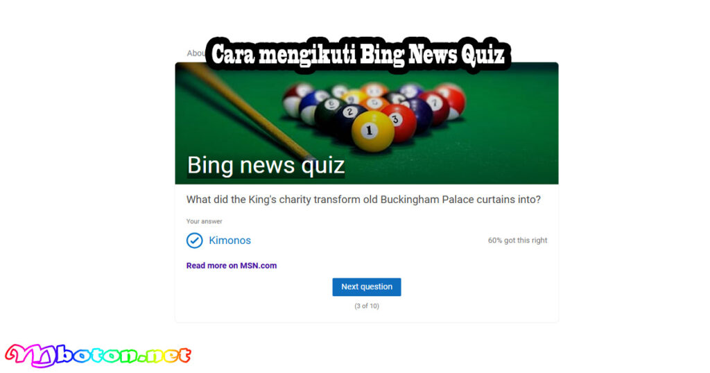 Cara mengikuti Bing News Quiz