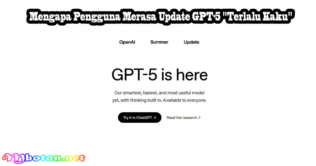 OpenAI Update GPT-5: Lebih dari Sekadar Cerdas 1 Mengapa Pengguna Merasa Update GPT-5