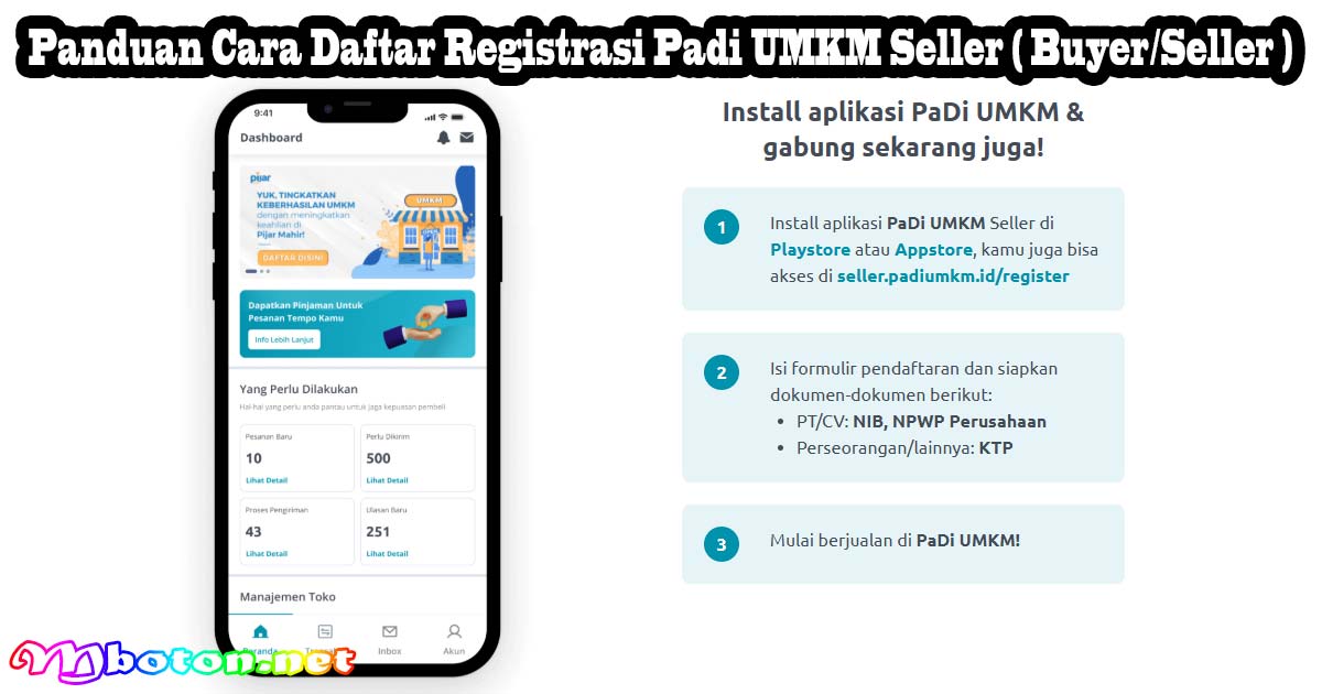 Panduan Cara Daftar Registrasi Padi UMKM Seller ( Buyer/Seller )