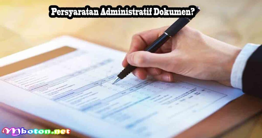 Persyaratan Administratif Dokumen