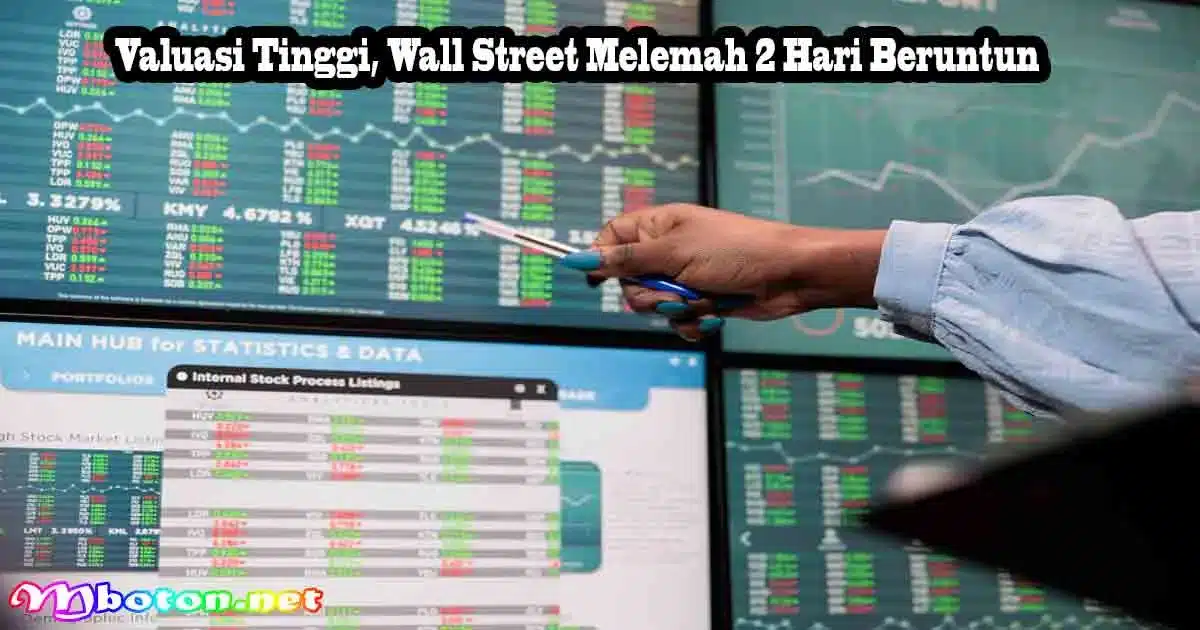 Valuasi Tinggi, Wall Street Melemah 2 Hari Beruntun