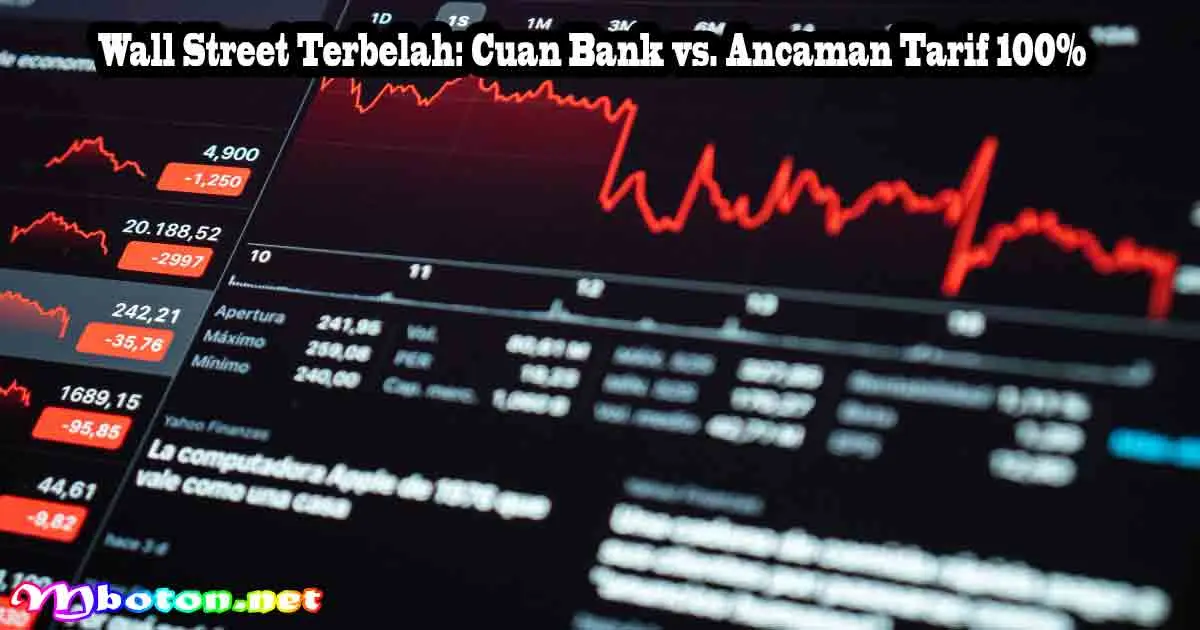 Wall Street Terbelah: Cuan Bank vs. Ancaman Tarif 100%