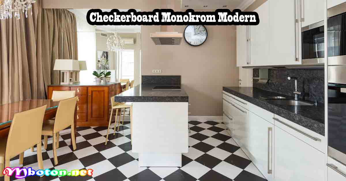 Checkerboard Monokrom Modern